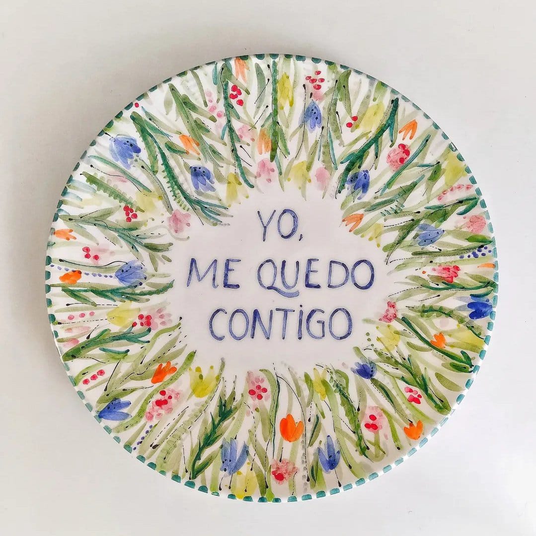 Plato de Cerámica "Yo, Me Quedo Contigo"